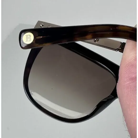 ⭐️ Balmain 02 Gold Tortoise Frame Brown Gradient Lenses Gold Bar Sunglasses RARE ⭐️ Balmain 02 Gold Tortoise Frame Brown Gradient Lenses  main image 3